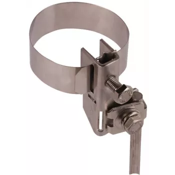 DEHN 540100 antennebåndklemme til mast- og rørmontering, rustfrit stål, 27-165 mm