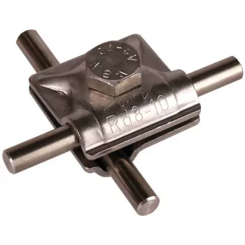 DEHN multifunktions-forbindelsesklemme 390059, rund leder 8-10 mm, rustfrit stål
