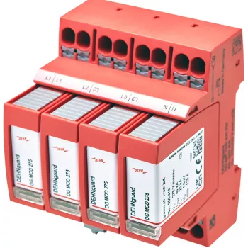 DEHN DEHNguard MP TNS 275 FM type 2 overspændingsafleder, 4-polet, 275V, 40kA, DIN-skinne 942405