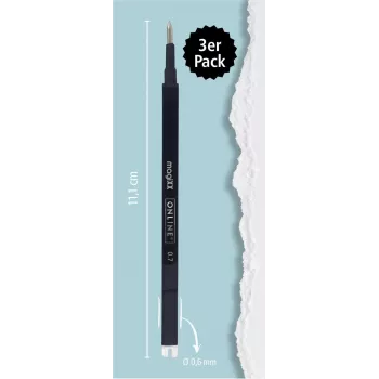 ONLINE magiXX Gel Pen Refill Black 0.7 mm, 3-Pack 40161/3