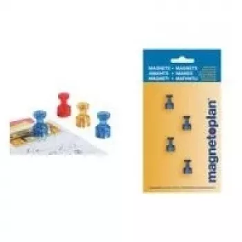 Magnetoplan magnetisk memo-holder, lysende transparent orange, 4-pak, holder op til 9 A4-ark 1666144