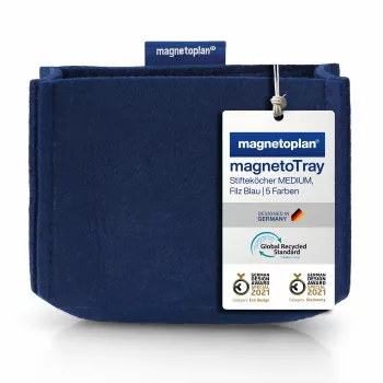 MAGNETOPLAN HOLTZ magnetoplan Pen Holder magnetoTray big 1227714 Blue