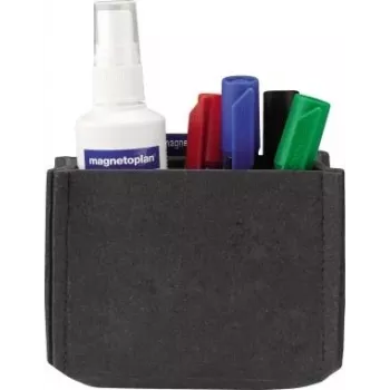 magnetoplan magnetoTray Medium Grey Felt Pen Holder, Magnetic, Made from 100% Recycled PET Bottles 1227701