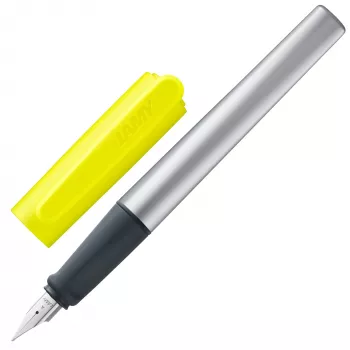 LAMY nexx fyldepen neon gul/sølv A (til begyndere)