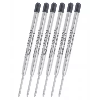 ONLINE Ballpoint Pen Refills B Black 6 Pieces (70012)