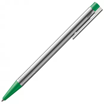 LAMY Logo kuglepen, matgrøn lak, rustfrit stålhus, M16 blå mine 1228040