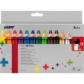 LAMY 1223548 3plus farveblyanter, 12-sæt
