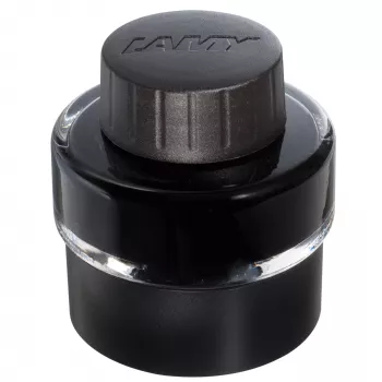 LAMY T51 Fountain Pen Ink Bottle, Black, 30 ml with Integrated Ink Collector Basin and Stand 1208925