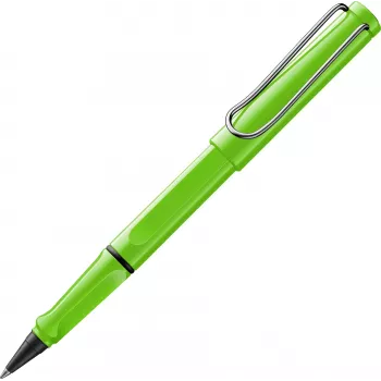 LAMY safari rollerball pen grøn højglans med ergonomisk greb og metalclip 1240192