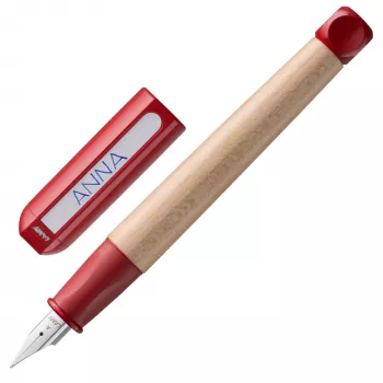 LAMY abc fyldepen rød ahorn træ begynderfjer A 1216725