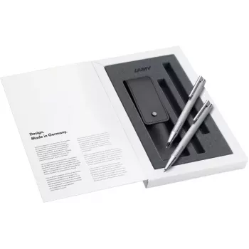 LAMY logo Brushed Black skrivesæt – kuglepen & trykblyant i gaveæske 1240662