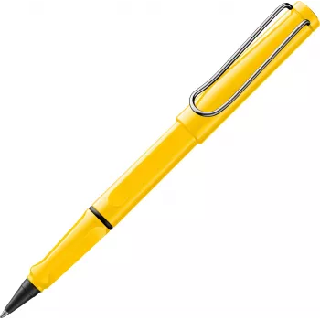 LAMY safari rollerball pen gul højglans med ergonomisk greb og metalclip 1240180