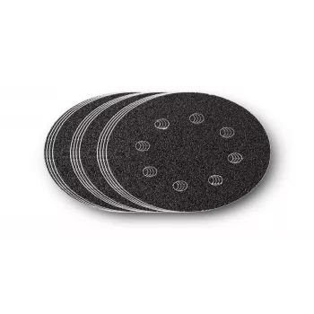 FEIN 115 mm Hook-and-Loop Sanding Disc Set, 15-Piece, Grits P40/P60/P80, 8-Hole 63717233020