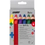 LAMY 3plus farveblyanter, 6-sæt, ergonomisk trekantet, ekstra tyk brudsikker mine, forskellige farver 1222002