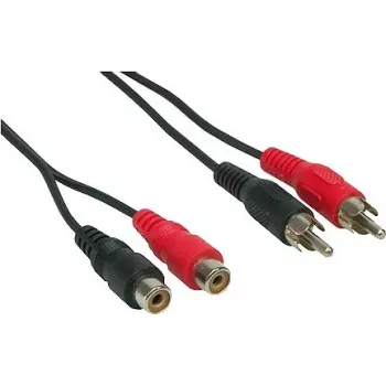 Good Connections 2x RCA hanstik til 2x RCA hunstik stereo-lydforlængerkabel, 1,5 m, sort AS-2CV2