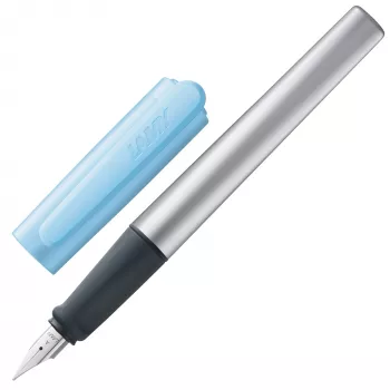 LAMY nexx fyldepen azur/sølv A begynderspids (1238589)