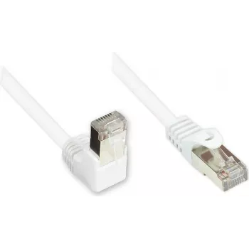 GoodConnections Cat. 5e F/UTP patchkabel, 3 m, hvid, vinklet til lige RJ45 805W-030EWI
