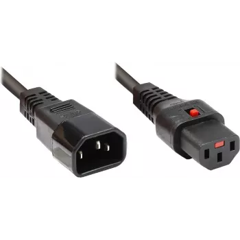 Good Connections Alcasa 1600-IEC10 netkabel C14 til C13, stik/stikdåse, lige, 1 m, sort