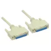 GoodConnections nullmodemkabel, DB25-stikdåse til DB25-stikdåse, 3 m, forniklet, dobbelt afskærmet, sort 4030-3