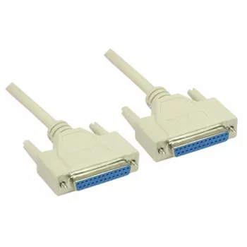 GoodConnections nullmodemkabel, DB25-stikdåse til DB25-stikdåse, 3 m, forniklet, dobbelt afskærmet, sort 4030-3