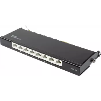 GoodConnections Alcasa GC-N0118 Cat.6a afskærmet keystone-modul, værktøjsfri, RJ45, 10G, sort