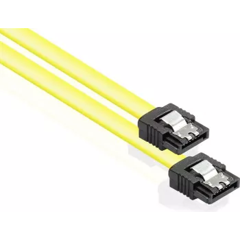 GoodConnections SATA III 6 Gbit/s-kabel med metalclips, 0,30 m, gul 5047-A03Y