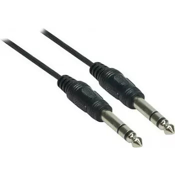 Good Connections 6,3 mm jack til 6,3 mm jack audiokabel, 1,5 m, forniklet, sort 1963-015