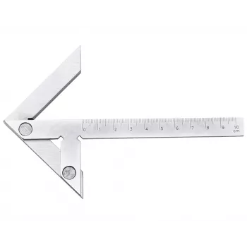 Donau Elektronik MLZW90 centervinkel 90° aluminiumslegering centerfinder til træbearbejdning og metalbearbejdning, 100 mm kapacitet