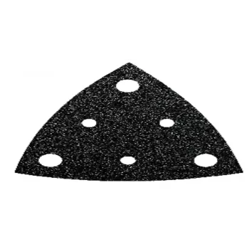 FEIN Delta Sanding Sheet with Hook and Loop, Perforated, Grit 120, Corner Dimension 80 mm, 50-Pack (63717112017)
