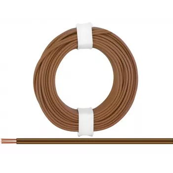 Donau Elektronik 218-88 Stranded Wire 2 x 0.14 mm² Brown 5 m
