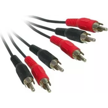 Good Connections AVB-02 3x RCA stik til 3x RCA stik composite video + stereo audio-kabel, 2 m, sort