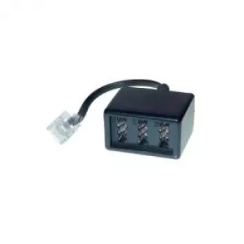 Alcasa T3A-NFN RJ-45-adapter, han/hun, sort
