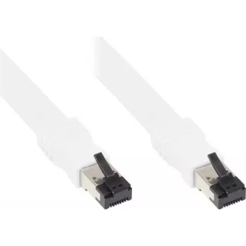 GoodConnections Cat. 8.1 fladt patchkabel U/FTP PiMF LSZH hvid 0,5 m 40Gbps 2000MHz 8080-F005W
