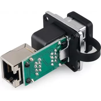 GoodConnections Alcasa IC06-R302 industriel RJ45-kobling, IP65/IP67, grå, zinkkabinet, -40 til 80°C