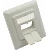 GoodConnections centerindsats 50x50mm med dækramme 80x80mm til netværksdåser, signalhvid RAL9003 (GC-N0155)