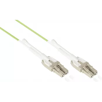 GoodConnections OM5 LC/LC duplex Uniboot fiber-patchkabel, 5m, LSZH, limegrøn LW-U815LC5