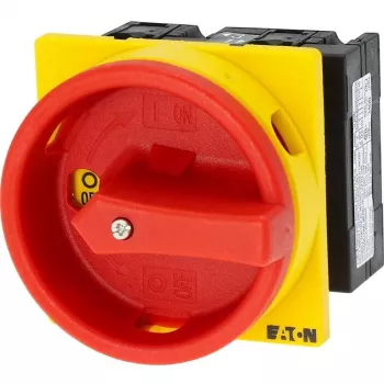 Eaton T3-1-102/EA/SVB knivkontakt, 3-polet, 32 A, aflåselig, gul/rød