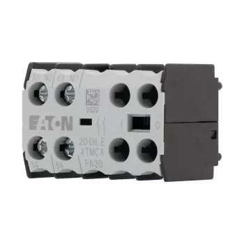 Eaton 20DILE hjælpekontaktblok, 45 x 86 x 58 mm, -25 til 50 °C, sort/hvid 010208