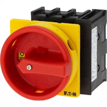 EATON P1-32/EA/SVB/HI11 hovedafbryder, 3-polet, 32 A, tavleindbygning, rød/gul 072567