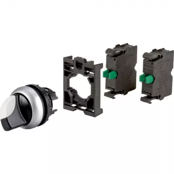 Eaton M22 nøgleafbryder, 2 stillinger, fastlåsende, 2 NO-kontakter, sort 110922