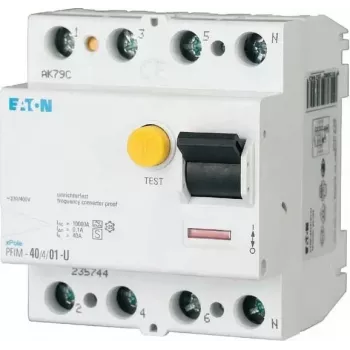EATON PFIM-63/4/003-G/F fejlstrømsafbryder 63A 4-polet 30mA type G/F 187358
