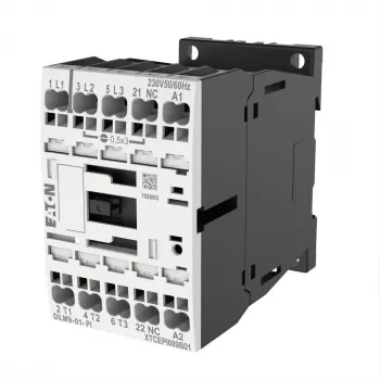 Eaton DILM9-01(24VD) Power Contactor, 3-Pole, 9 A, 24 V DC Coil 199238