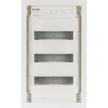 Eaton KLV-36HWP-F overfladefordelingsskab, 3 rækker, 36 moduler, gennemsigtig dør, hvid 178810