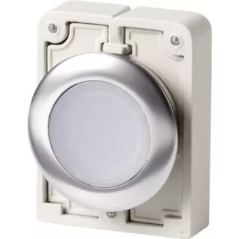 Eaton M30C-FDRL-W flad rund trykknapaktuator, krompyntring, hvid 182950