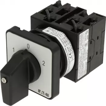 Eaton T0-3-8401/E 3-polet TIL-FRA drejekontakt, 20 A, 690 V AC, sort greb, frontplademontage 091047