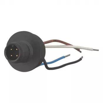 EATON M12 A-kodet 4-polet lige stikforbindelse, skrueklemme, IP65/IP67, 230V/4A, PBT-kabinet, guldkontakter, kabel 4-6mm 266135