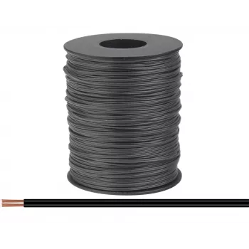Donau Elektronik 114-11-100 ledning 2 x 0,08 mm² sort 100 m