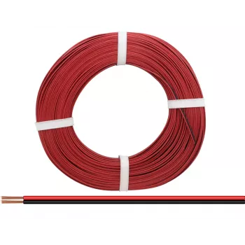 Donau Elektronik 218-5-25 ledning 2 x 0,14 mm² rød/sort 25 m