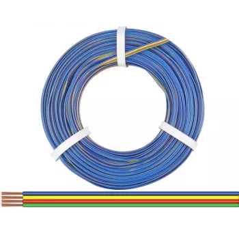 Donau Elektronik 418-50 Multi-Core Stranded Cable 4 x 0.14 mm², Green/Red/Yellow/Blue, 50 m