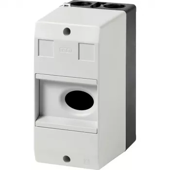Eaton CI-PKZ01 overfladekabinet med integreret afbryder, 158 x 80 x 116,5 mm, grå 281403